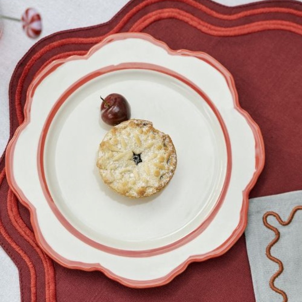 Anthropologie Lyla Red &โ White side plates